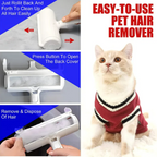 Reusable pet hair remover roller, close view of the fur-collecting surface