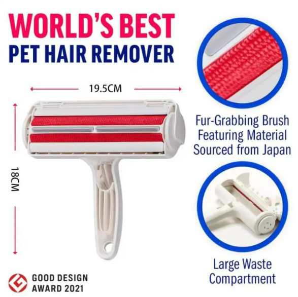 Reusable Pet Hair Remover Roller — Couch, Bed & Car Fur Cleaner