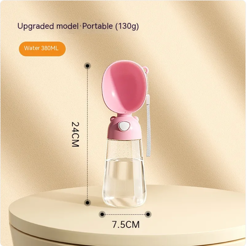 2-in-1 Travel Dog Water Bottle — Portable Water & Food Dispenser for Walks and Road Trips