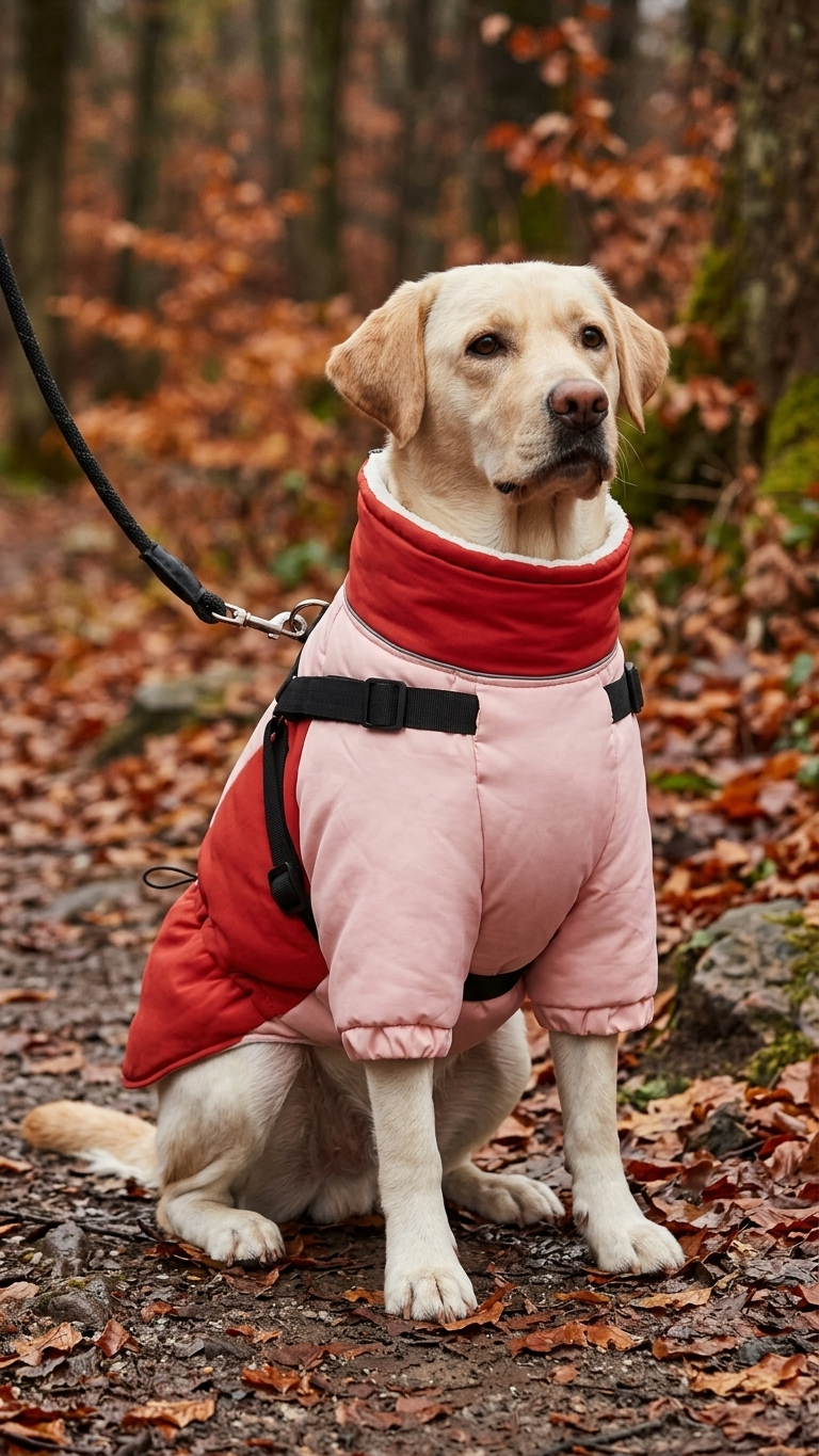 Fleece-lined winter dog coat, photo 2