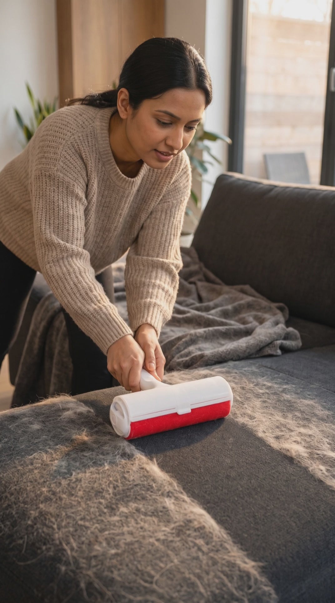 Primary product-use video — reusable pet hair remover roller