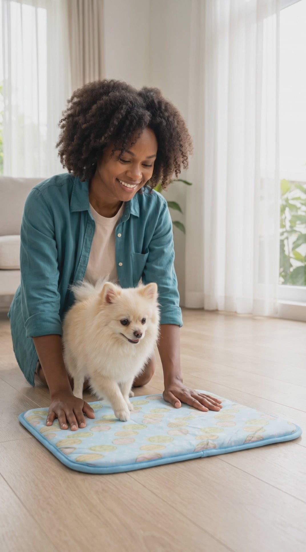 Primary product-use video — Ice Silk dog cooling mat in use
