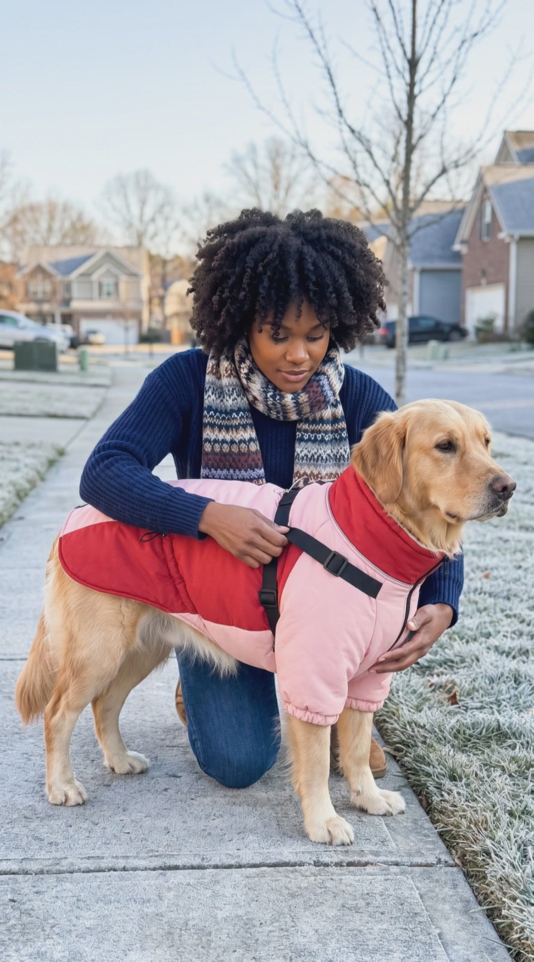 Primary product-use video — fleece-lined winter dog coat worn by a dog