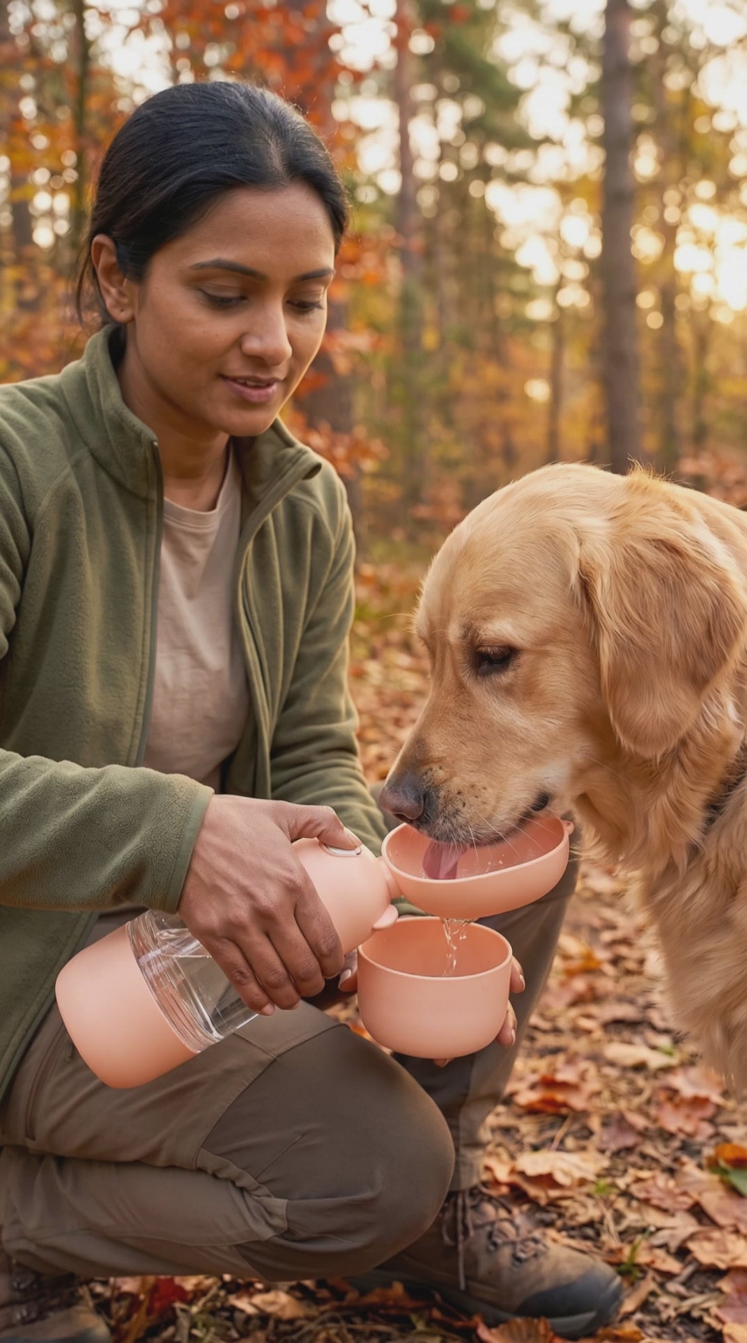 Primary product-use video — travel dog water bottle