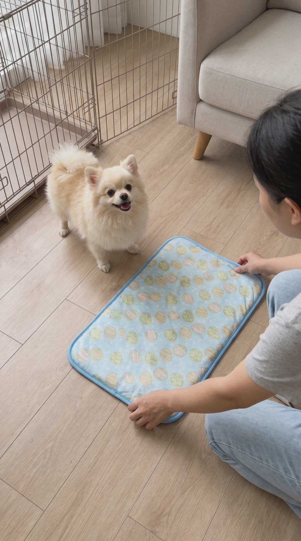 Primary product-use video — Ice Silk dog cooling mat